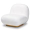 Baxton Studio Paiva Modern & Contemporary White Boucle Upholstered and Brushed Gold Finished Accent Chair 204-12580 - alternate 8